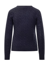 Maglioncino in Lana Treccia Blu Navy Polo Ralph Lauren - Abbigliamento Donna | Lidia Shopping
