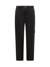 Stone Island Black Cotton Cargo Pants - Collezione Happy Birthday | Lidia Shopping