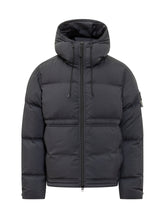 Stone Island Piumino con Cappuccio Nero - Abbigliamento Uomo | Lidia Shopping