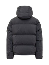 Stone Island Black Hooded Down Jacket - Collezione Happy Birthday | Lidia Shopping