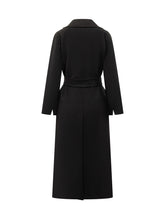 Max Mara Studio Long Black Belted Coat - Collezione Happy Birthday | Lidia Shopping