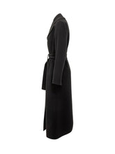 Max Mara Studio Long Black Belted Coat - Collezione Happy Birthday | Lidia Shopping