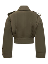 Givenchy Cropped Military Green Jacket with Gold Buttons - Collezione Happy Birthday | Lidia Shopping