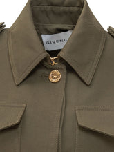 Givenchy Cropped Military Green Jacket with Gold Buttons - Collezione Happy Birthday | Lidia Shopping