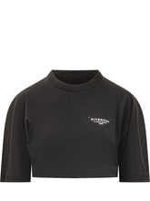 Givenchy Cropped Black T-shirt - Collezione Happy Birthday | Lidia Shopping