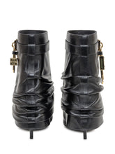 Givenchy Black Leather Ankle Boots with Gold Padlock - Collezione Happy Birthday | Lidia Shopping