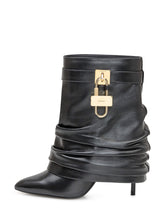 Givenchy Black Leather Ankle Boots with Gold Padlock - Collezione Happy Birthday | Lidia Shopping