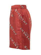 GIVENCHY - Givenchy Red Silk Shorts with Logo - Red | Lidia Shopping ® | Official Website