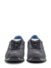 Premiata Sneakers Lander in Camoscio e Tessuto Blu - Collezione Happy Birthday | Lidia Shopping