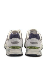 Premiata Sneakers in White and Grey Leather and Suede - Collezione Happy Birthday | Lidia Shopping