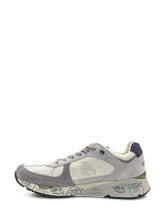 Premiata Sneakers in White and Grey Leather and Suede - Collezione Happy Birthday | Lidia Shopping