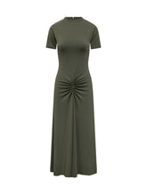 Abito Victoria Beckham verde con arricciatura - Abbigliamento Donna | Lidia Shopping