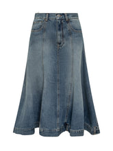 Victoria Beckham Flared Denim Skirt - Collezione Happy Birthday | Lidia Shopping