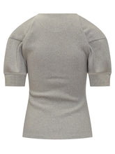 Maglia Victoria Beckham grigia in cotone - Abbigliamento Donna | Lidia Shopping