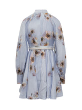 Zimmermann Blue Dress with Print and Belt - Collezione Happy Birthday | Lidia Shopping