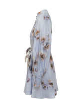 Zimmermann Blue Dress with Print and Belt - Collezione Happy Birthday | Lidia Shopping