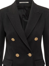 Tagliatore Black Double-Breasted Coat with Gold Buttons - Collezione Happy Birthday | Lidia Shopping