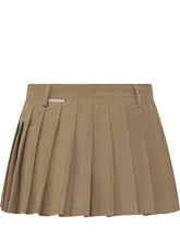 Dondup Minigonna Pieghevole in Cotone Beige - 7 For All Mankind | Lidia Shopping