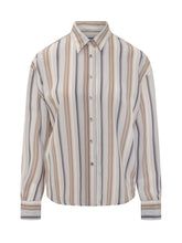 Seventy 19.70 Camicia a Righe Beige e Grigio - Abbigliamento Donna | Lidia Shopping