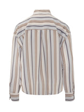 Seventy 19.70 Camicia a Righe Beige e Grigio - Abbigliamento Donna | Lidia Shopping