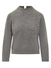 Seventy 19.70 Grey Sweater with Jewel Neckline - Collezione Happy Birthday | Lidia Shopping