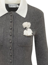 Self-Portrait Short Knit Dress with Contrast Collar - Collezione Happy Birthday | Lidia Shopping
