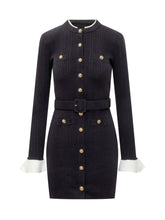 Self-Portrait Navy Knit Mini Dress - Collezione Happy Birthday | Lidia Shopping