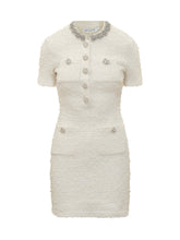 Self-Portrait Abito Corto in Boucl\u00E9 Avorio - Abbigliamento Donna | Lidia Shopping