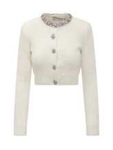 Self-Portrait Cardigan Crop Avorio - Abbigliamento Donna | Lidia Shopping