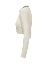 Self-Portrait Cardigan Crop Avorio - Abbigliamento Donna | Lidia Shopping