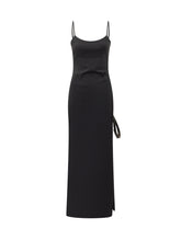 Coperni Abito Lungo Nero con Spalline Sottili - Abbigliamento Donna | Lidia Shopping