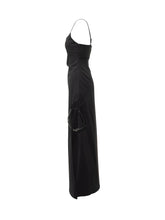 Coperni Abito Lungo Nero con Spalline Sottili - Abbigliamento Donna | Lidia Shopping