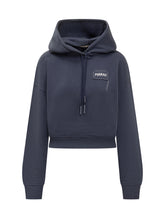 Marni blue cotton cropped hoodie - Collezione Happy Birthday | Lidia Shopping