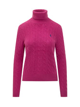 Dolcevita in Lana Treccia Fucsia Polo Ralph Lauren - Abbigliamento Donna | Lidia Shopping