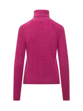 Dolcevita in Lana Treccia Fucsia Polo Ralph Lauren - Abbigliamento Donna | Lidia Shopping
