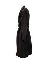A Paper Kid Black Wool Coat with Belt - A Paper Kid | Lidia Shopping