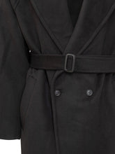 A Paper Kid Black Wool Coat with Belt - A Paper Kid | Lidia Shopping