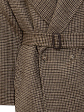 A Paper Kid Wool Prince of Wales Coat with Belt - A Paper Kid | Lidia Shopping