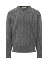 A Paper Kid Maglione Treccia con Strass Grigio - A Paper Kid | Lidia Shopping