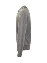 A Paper Kid Grey Wool Polo Sweater with Buttons - A Paper Kid | Lidia Shopping