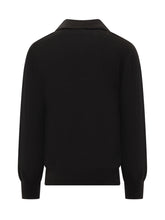 A Paper Kid Black Wool Polo Sweater with Buttons - A Paper Kid | Lidia Shopping
