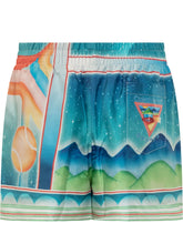 Casablanca Print Silk Shorts - Casablanca | Lidia Shopping