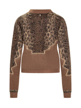 Dondup Brown Abstract Jacquard Wool-Blend Sweater - Collezione Happy Birthday | Lidia Shopping