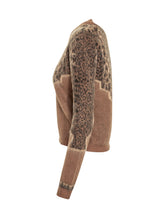 Dondup Brown Abstract Jacquard Wool-Blend Sweater - Collezione Happy Birthday | Lidia Shopping