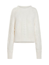 Dondup White Cable-Knit Wool-Blend Sweater - Collezione Happy Birthday | Lidia Shopping