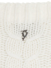 Dondup White Cable-Knit Wool-Blend Sweater - Collezione Happy Birthday | Lidia Shopping