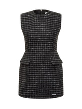 MSGM Short Black and White Tweed Dress - Collezione Happy Birthday | Lidia Shopping