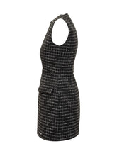 MSGM Short Black and White Tweed Dress - Collezione Happy Birthday | Lidia Shopping