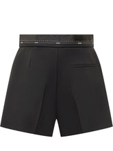 MSGM Shorts Neri con Dettaglio in Vita - Abbigliamento Donna | Lidia Shopping