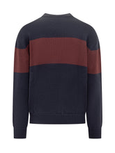 GCDS Maglione Blu e Bordeaux con Logo - Abbigliamento Uomo | Lidia Shopping